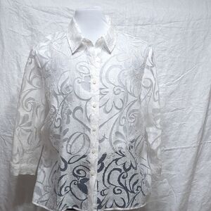 Elementz Elegant Ivory Blouse